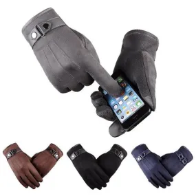 Warm Velvet Cold-Proof Gloves Thermal Touch Phone Screen