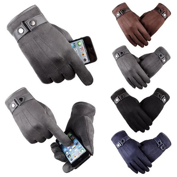 Warm Velvet Cold-Proof Gloves Thermal Touch Phone Screen