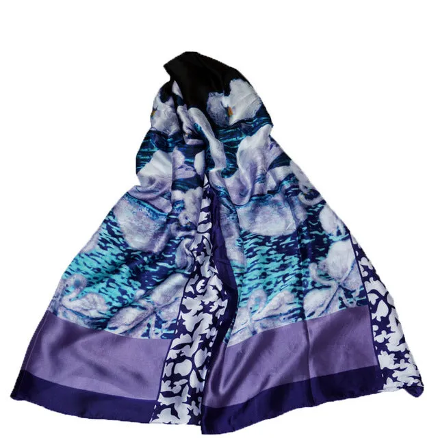 Women Shawl High Quality Silk Scarf