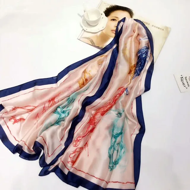 Women Shawl High Quality Silk Scarf