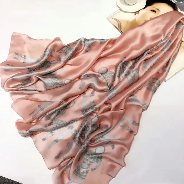 Women Shawl High Quality Silk Scarf