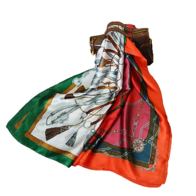 Women Shawl High Quality Silk Scarf