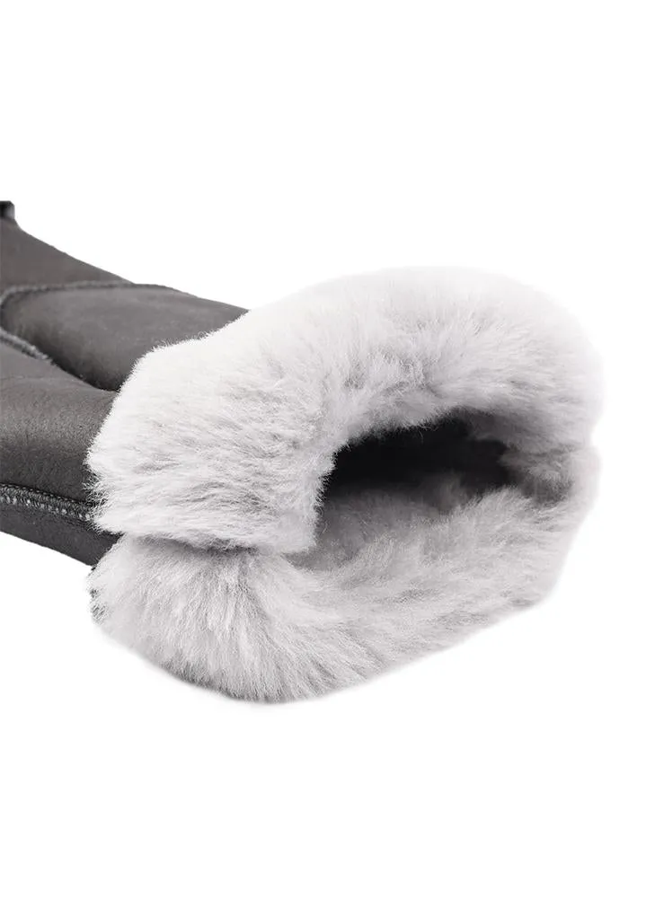 Women's Fingerless Sheepskin Mittens